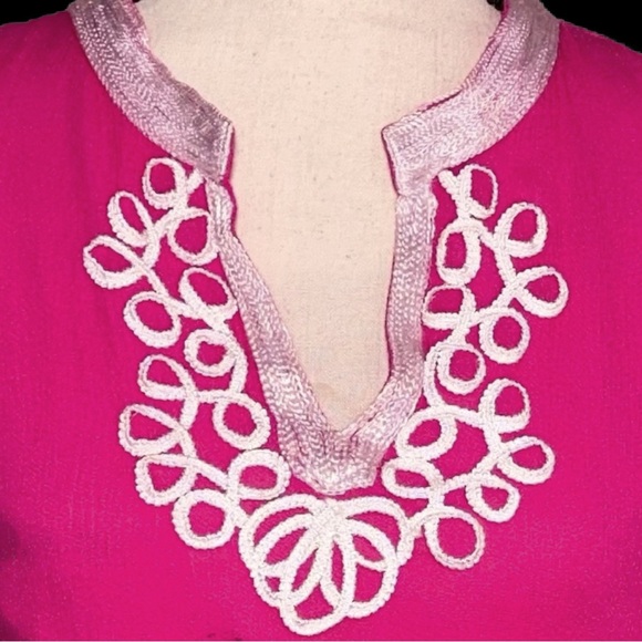 Women's Red Embroidered Top - Picture 2 of 3